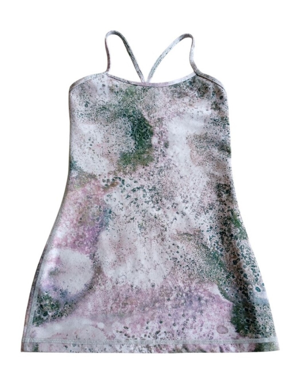 Lululemon Marble Print Tank Top in Pink & Green XS
